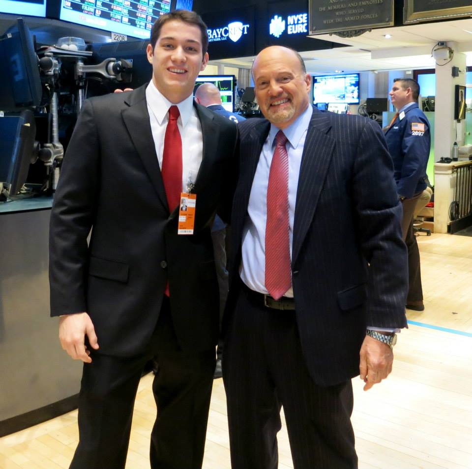 Alex Winkler with Jim Cramer at NYSE